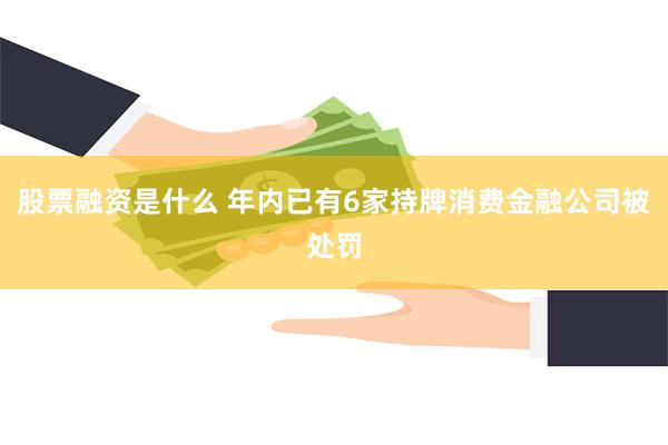 股票融资是什么 年内已有6家持牌消费金融公司被处罚