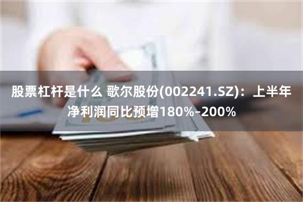 股票杠杆是什么 歌尔股份(002241.SZ)：上半年净利润同比预增180%–200%