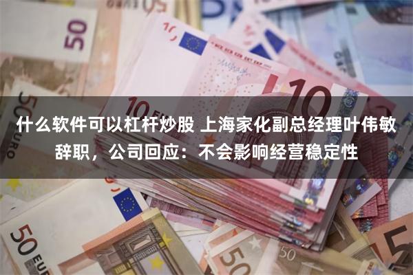 什么软件可以杠杆炒股 上海家化副总经理叶伟敏辞职，公司回应：不会影响经营稳定性