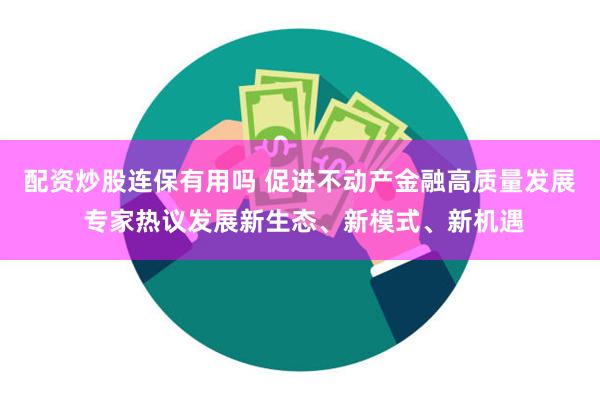 配资炒股连保有用吗 促进不动产金融高质量发展 专家热议发展新生态、新模式、新机遇